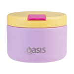 OASIS STAINLESS STEEL DOUBLE WALL INSULATED FOOD FLASK W/ QUICK RELEASE LID 300ML -  BUBBLEGUM PINK