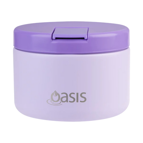 OASIS STAINLESS STEEL DOUBLE WALL INSULATED FOOD FLASK W/ QUICK RELEASE LID 300ML -  LILAC