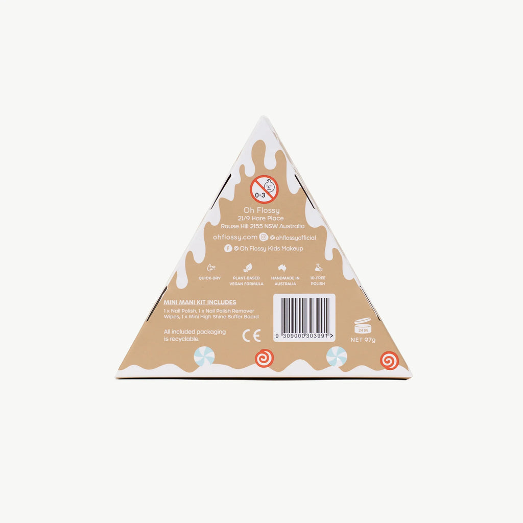 Oh Flossy  Christmas  Gingerbread  House Mini  Mani Set