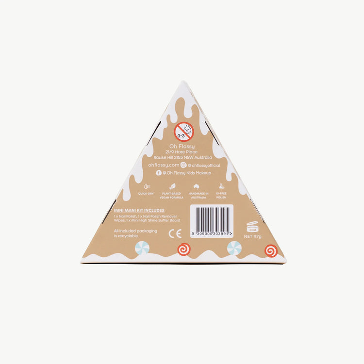 Oh Flossy  Christmas  Gingerbread  House Mini  Mani Set