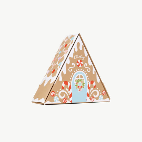 Oh Flossy  Christmas  Gingerbread  House Mini  Mani Set