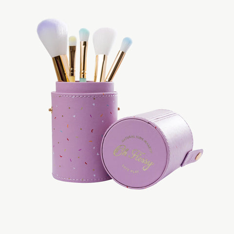 Oh Flossy  5-Piece  Rainbow  Makeup  Brush Set