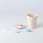 Miniware Sip and Snack Bowl Set - Vanilla/Aqua