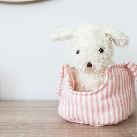 Alimrose Puppy in Carrier 'Marshmallow'