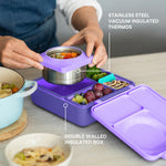 OmieBox Hot & Cold Bento Box - Purple Plum