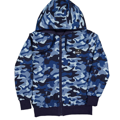 RADICOOL KIDS BLUE CAMO REVERSIBLE JACKET