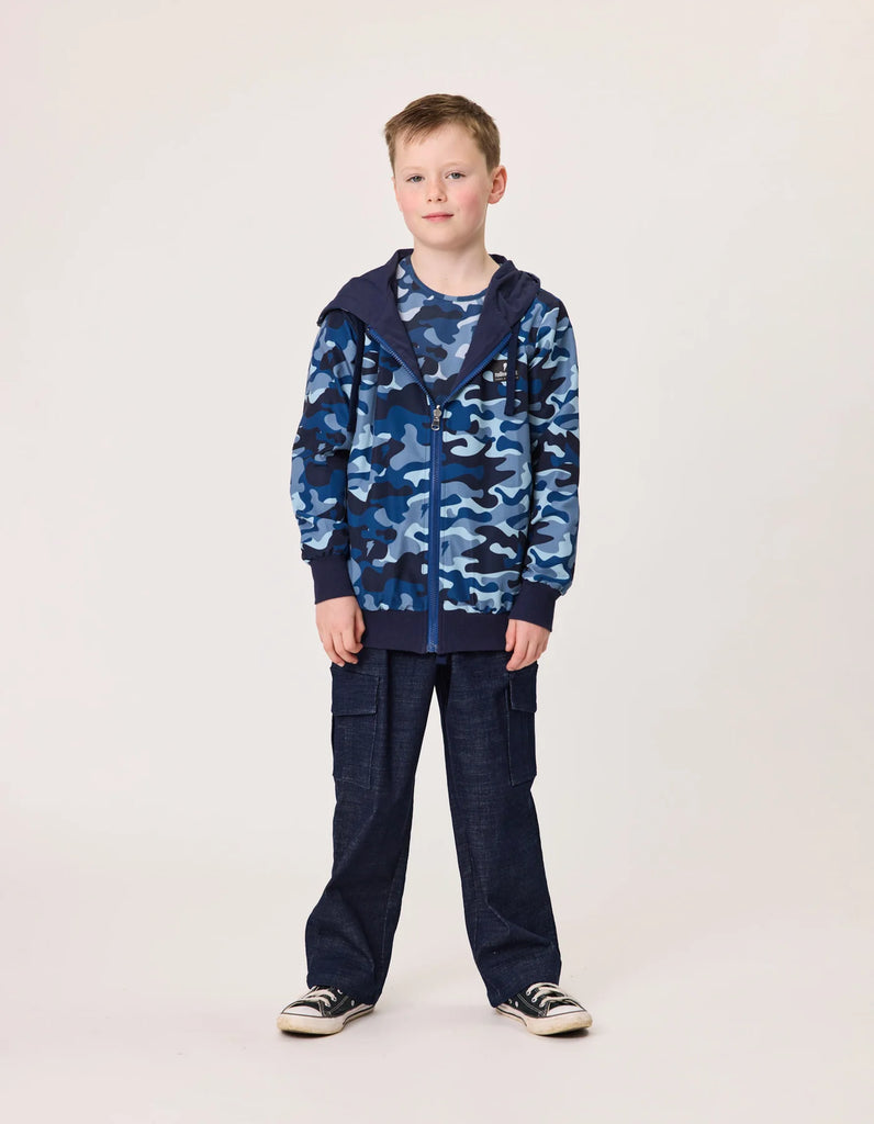 RADICOOL KIDS BLUE CAMO REVERSIBLE JACKET