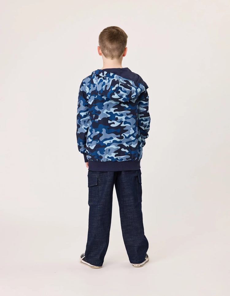 RADICOOL KIDS BLUE CAMO REVERSIBLE JACKET