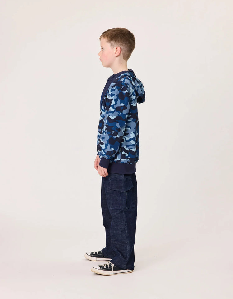 RADICOOL KIDS BLUE CAMO REVERSIBLE JACKET