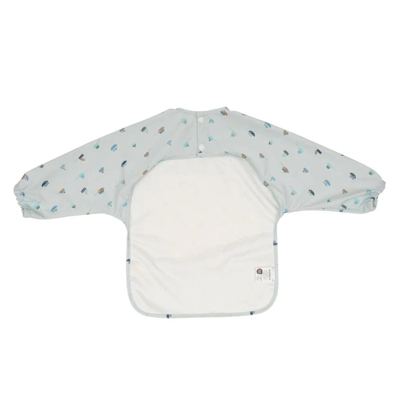 ALL4ELLA Recycled long sleeve bib - Sail Boats