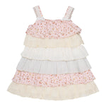 ArthurAve Peach Rose & Butter Cream Layered Dress