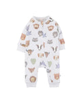 FOX&FINCH WILDLINGS PRINT LS ZIPSUIT