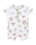 BEBE WILDLINGS PRINT SS ROMPER