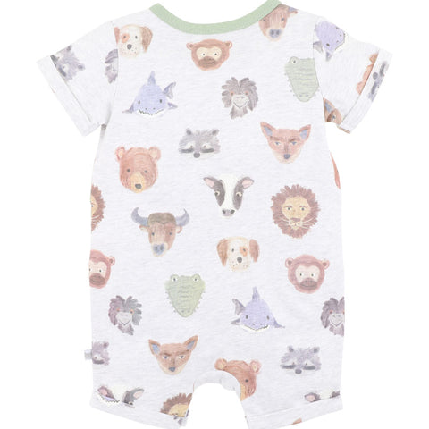 BEBE WILDLINGS PRINT SS ROMPER