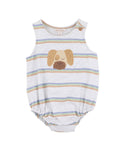 FOX&FINCH WILDLINGS STRIPE DOG BODYSUIT