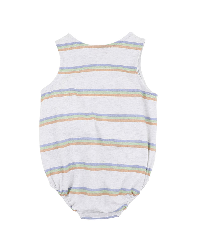 FOX&FINCH WILDLINGS STRIPE DOG BODYSUIT
