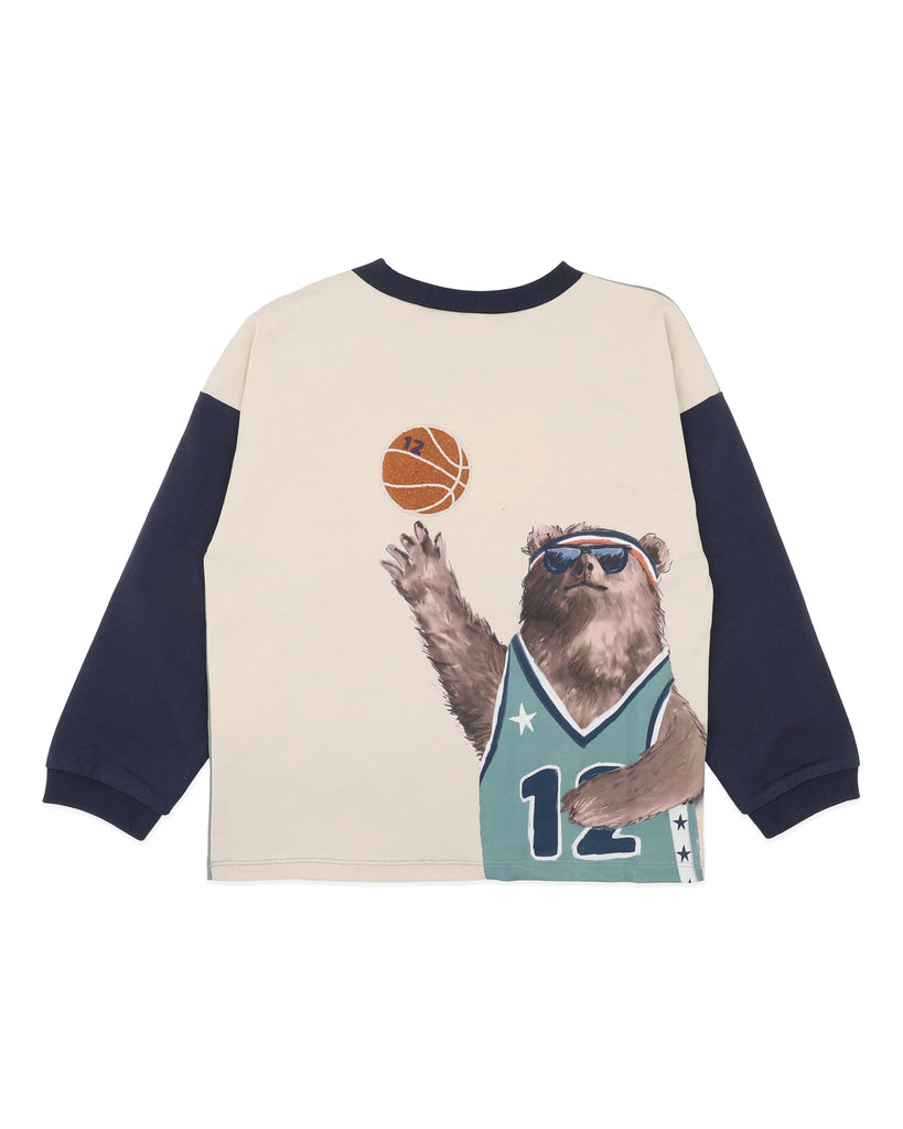 Bebe  WILD SIDE BASKETBALL LS TEE 3-7 YRS