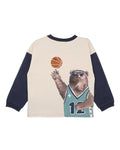 Bebe  WILD SIDE BASKETBALL LS TEE 3-7 YRS