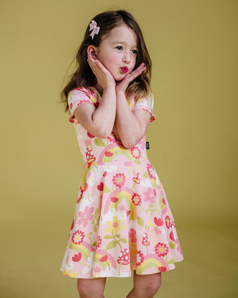 Rock Your Baby MUSHROOM WORLD SHORT SLEEVE WAISTED DRESS