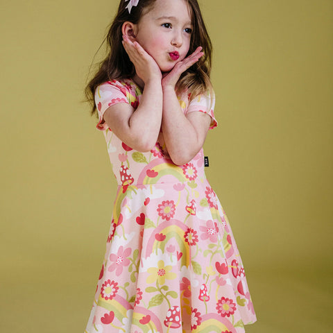 Rock Your Baby MUSHROOM WORLD SHORT SLEEVE WAISTED DRESS