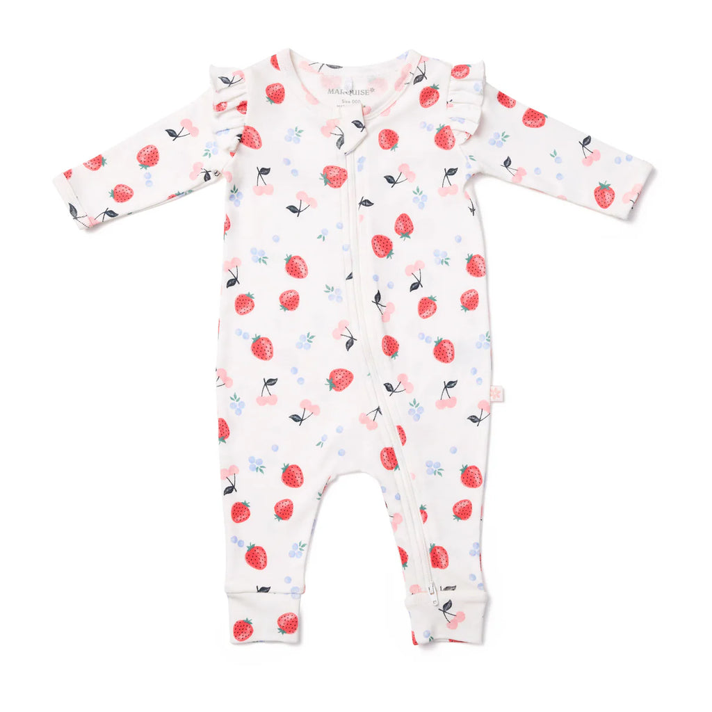 Marquise Field of Berries Frill Zipsuit