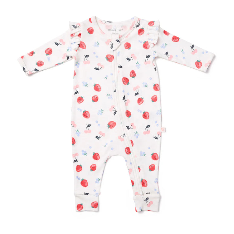 Marquise Field of Berries Frill Zipsuit