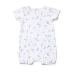 Marquise Seascape Floral Puff Sleeve Romper