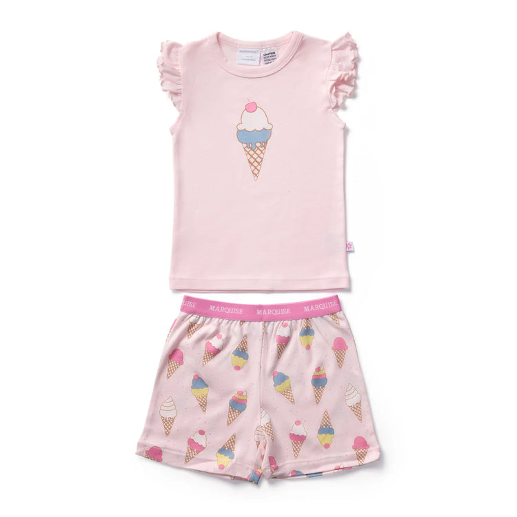 Marquise Ice Cream Frill Sleeve Pyjamas