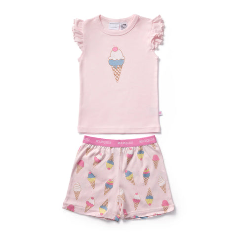 Marquise Ice Cream Frill Sleeve Pyjamas