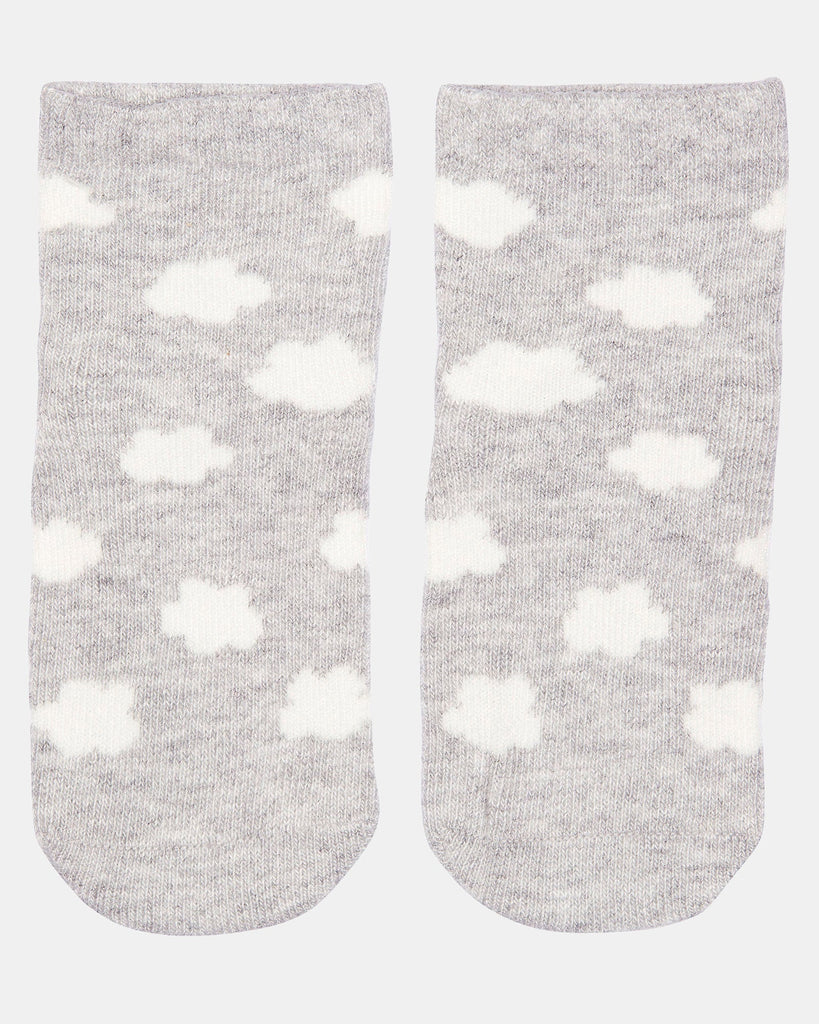 Toshi Organic Baby Socks  Jacquard/Clouds   (0-24M)