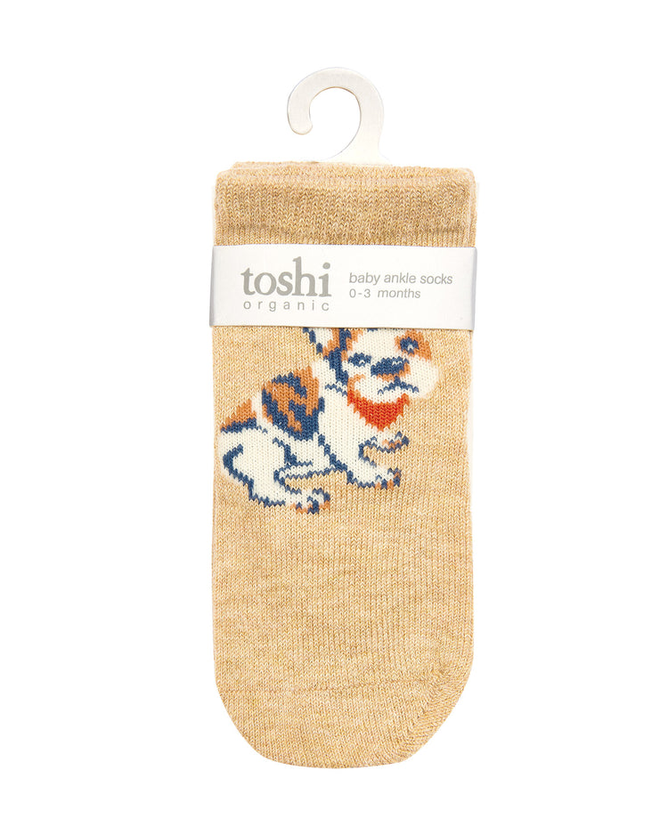 Toshi Organic Socks Ankle Jacquard- Frenchie