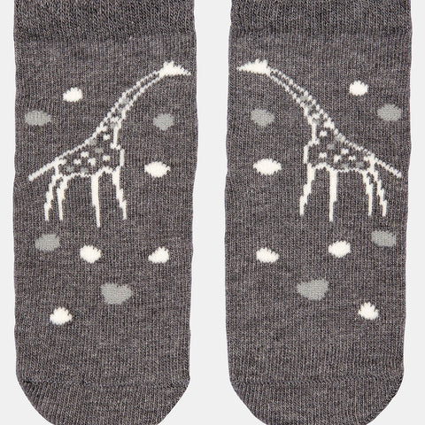 Toshi Organic Baby Socks  Jacquard/Giraffe  (0-24M)
