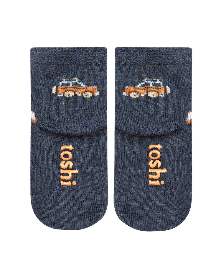 Toshi Organic Socks Ankle Jacquard- High Country