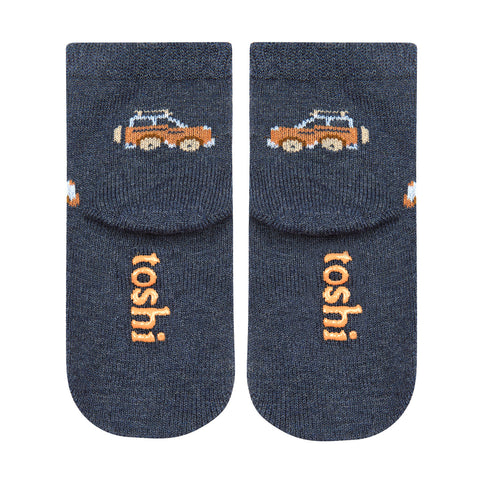 Toshi Organic Socks Ankle Jacquard- High Country