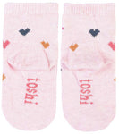 ToshiOrganic Socks Ankle Jacquard Hearts