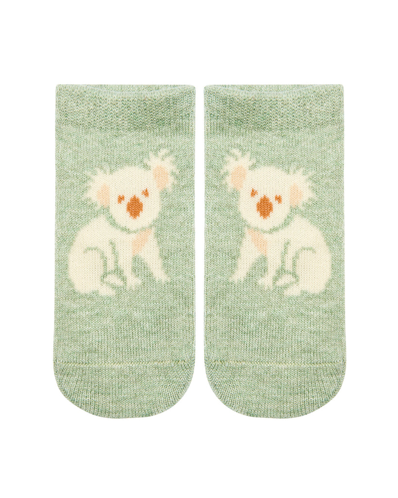 Toshi Organic Socks Ankle Jacquard- Koala