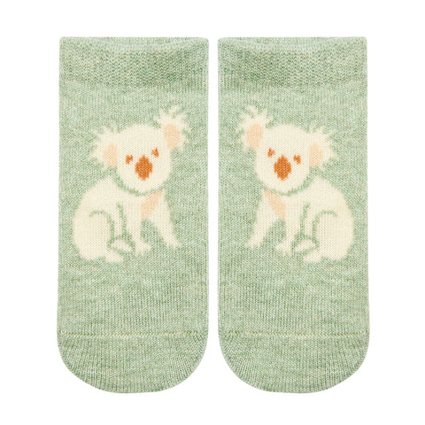 Toshi Organic Socks Ankle Jacquard- Koala