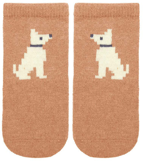 Toshi Organic Socks Ankle Jacquard Puppy