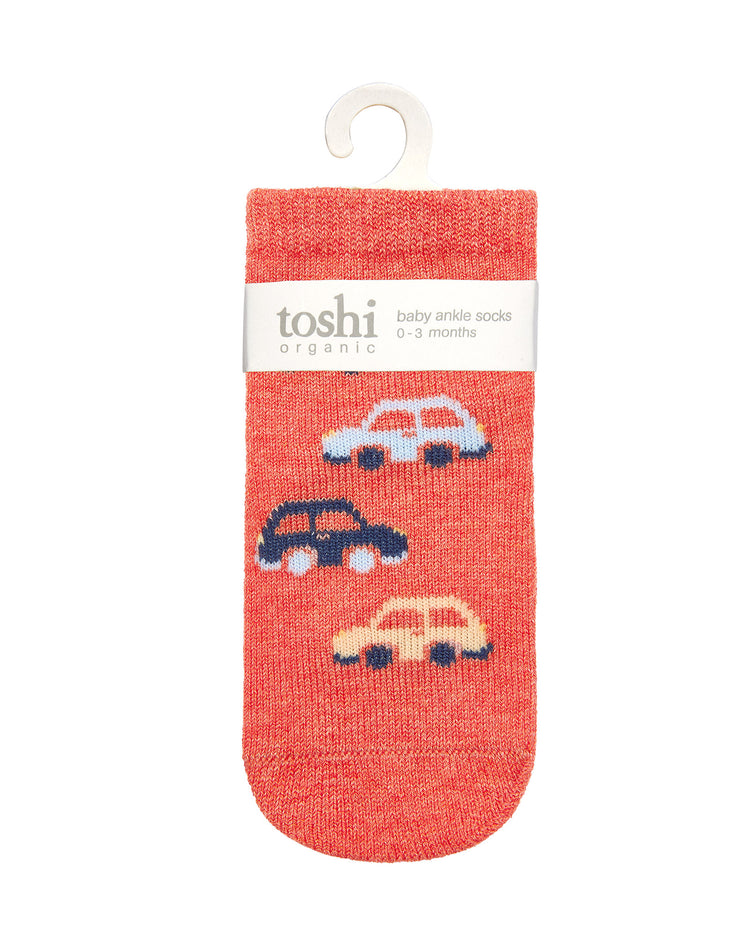 Toshi Organic Socks Ankle Jacquard- Racer