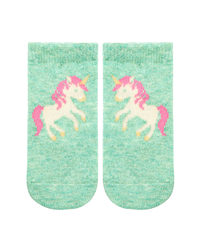 Toshi Organic Socks Ankle Jacquard- Unicorn