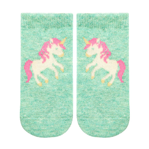 Toshi Organic Socks Ankle Jacquard- Unicorn