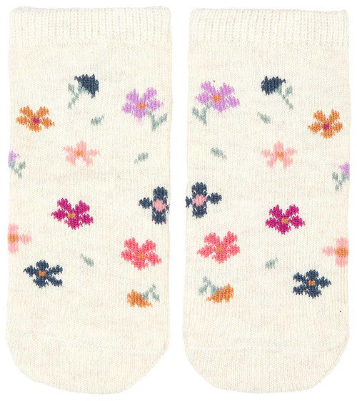 Toshi Organic Socks Ankle Jacquard Wild Flowers