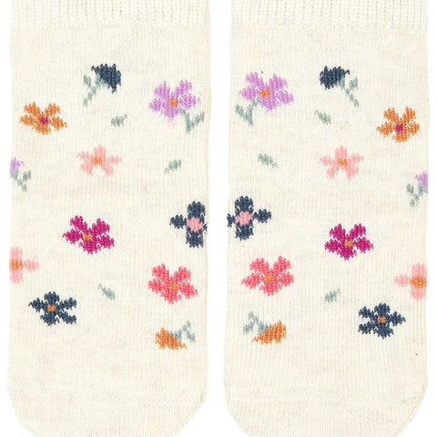 Toshi Organic Socks Ankle Jacquard Wild Flowers