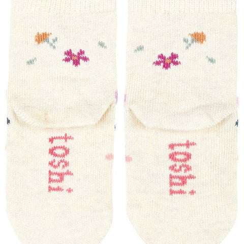 Toshi Organic Socks Ankle Jacquard Wild Flowers