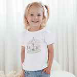Aster&Oak CAROUSEL PRINT  FLUTTER TEE