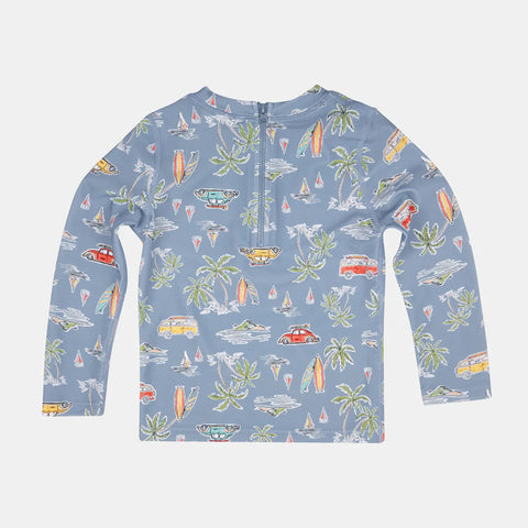 Toshi Swim Kids Rashie L/S Half Zip Classic- Surf Soul
