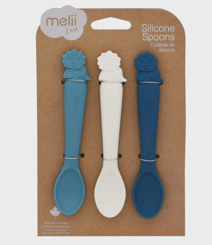 Melii Luxe SILICONE SPOONS 3PK -DINOSAUR