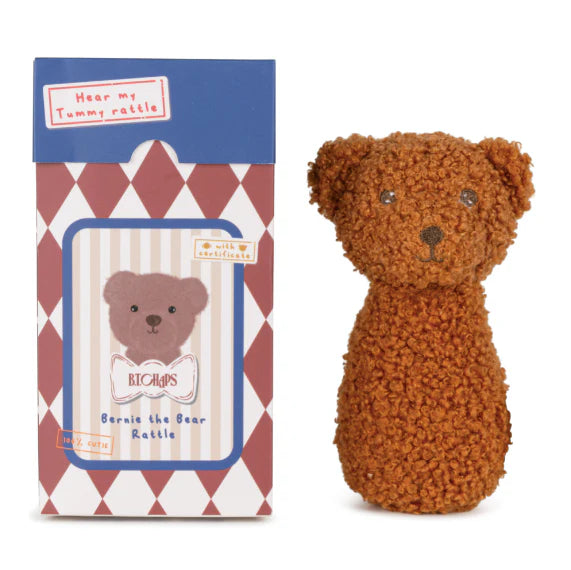 Bernie The Bear Rattle In Giftbox 12 cm BT Chaps