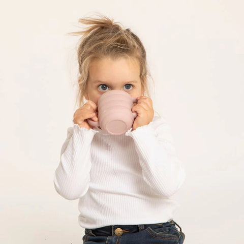 ALL4 ELLA Silicone sippy cup - Dusty Pink (with straw)