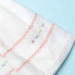 Soleilclo Ivory Swiss Dot Smocked Girls Dress
